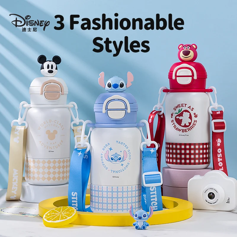 

Disney Insulated Cup 316 Stainless Steel Straw Direct-Drink Water Bottle Student Dual-Use Water Flask For School Use