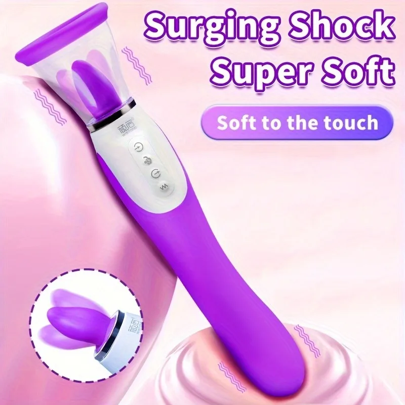 Female Masturbation vibrator Pleasing female tongue licking Rechargeable adult toy Powerful sucking and licking 9modes for women