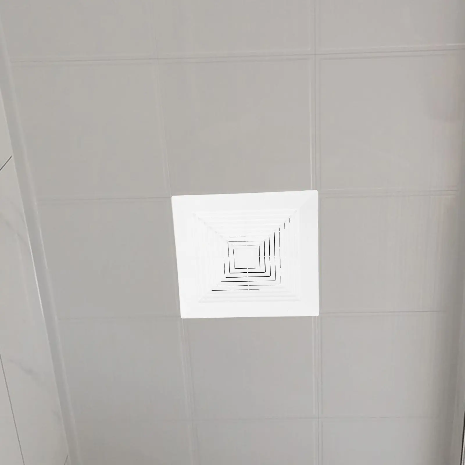 

11.8x11.8 Inch Square Bathroom Ceiling Exhaust Fan Cover Spring Loaded Grille for Fast Cleaning Optimal Air Diffusion Elegant