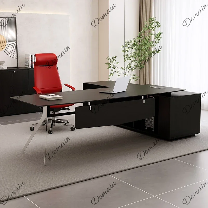 Gc luxury Nordic office desk boss table, president table simple modern office large desk, leader, office desk and chair combinat