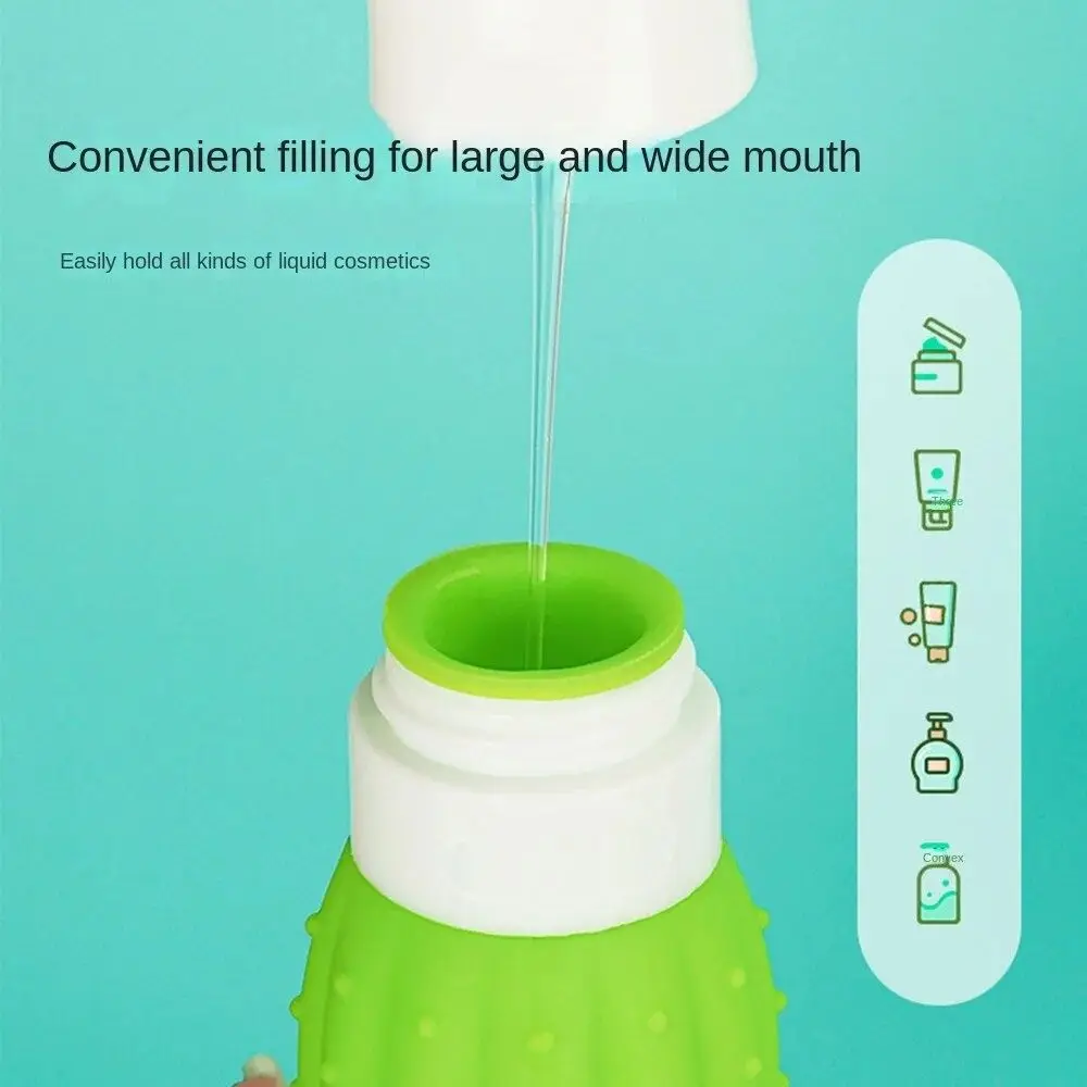 

Portable Mini Dispensing Bottle Squeezable Refillable Liquid Dispenser Silicone Travel Bottle