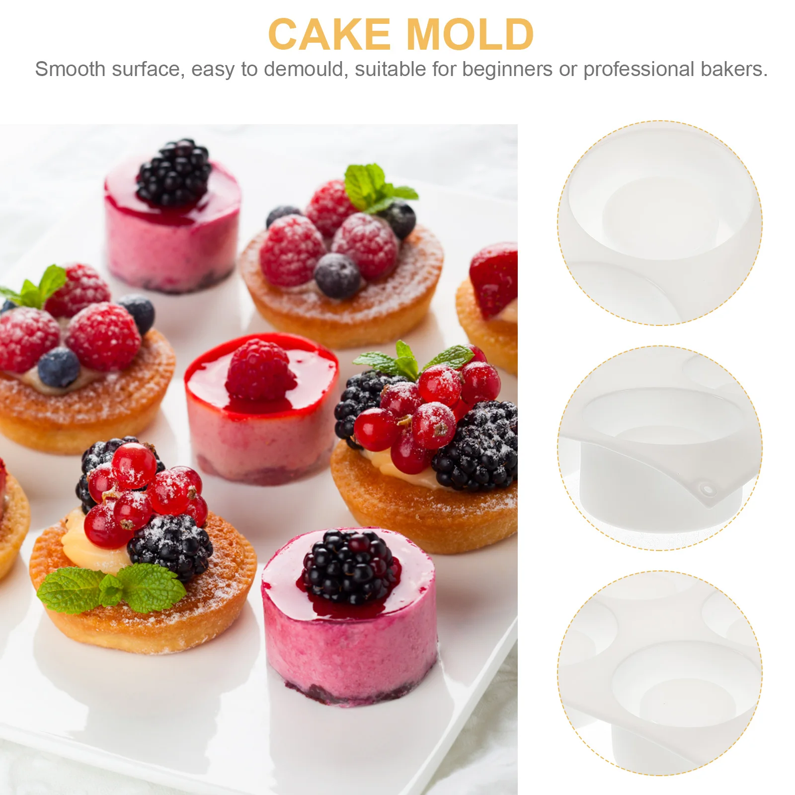 

2 Pcs Cake Silicone Mold Pudding Baking Supplies Chocolate DIY Tool Pastry Jelly