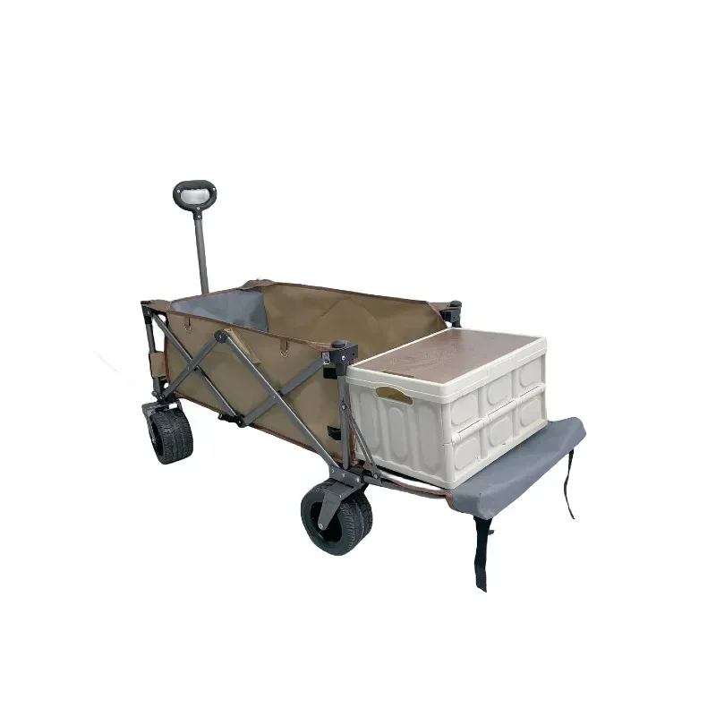 عربة محمولة للاستخدام الخارجي، عربة قابلة للطي شديدة التحمل، تصميم محمل سلس، عربة نزهة، تخزين مريح قابل للطي