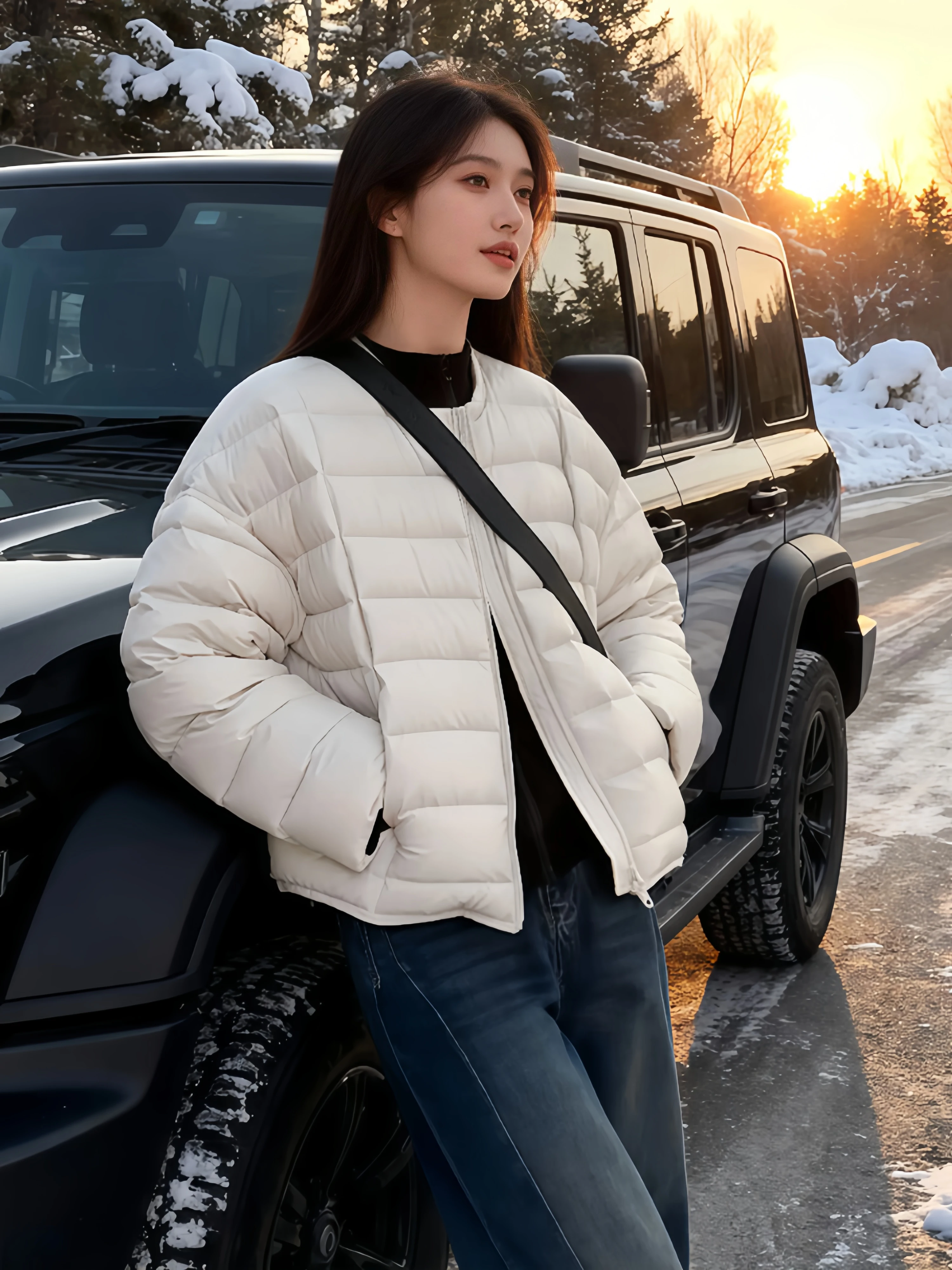 Stylish Short Women's down Jacket Korean Minimalist Style Warmth Bone Inlay Design Autumn Winter New Arrival Premium Feel