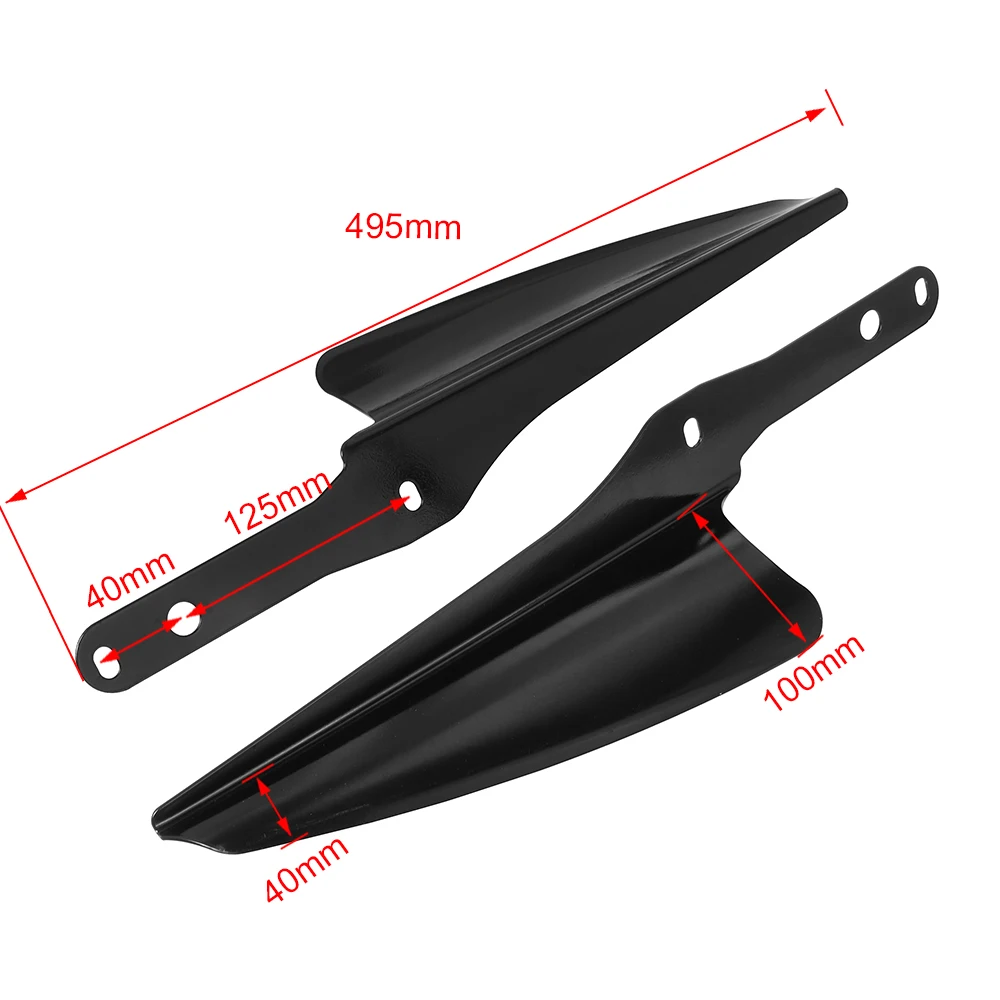 Motorcycle Front Fork Mount Windscreen Deflectors Fairing Windshield Trim Chrome/Black For Harley Touring Road King Street Glide