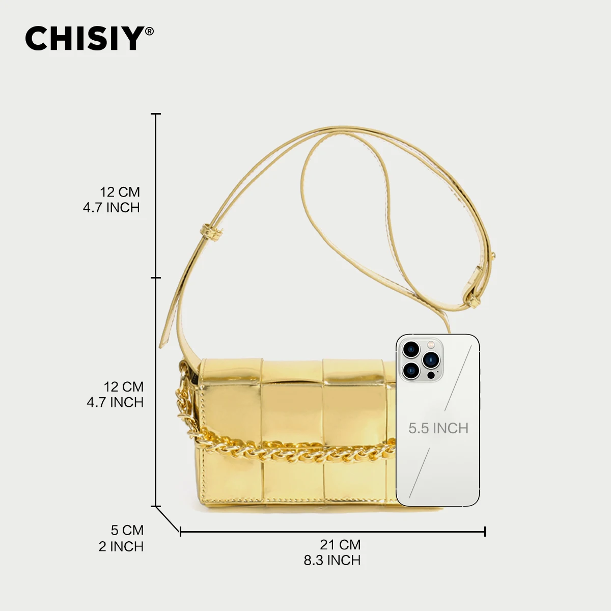 CHISIY Original handmade fashion interweaving series woven with elegant texture, dating student single shoulder crossbody bag