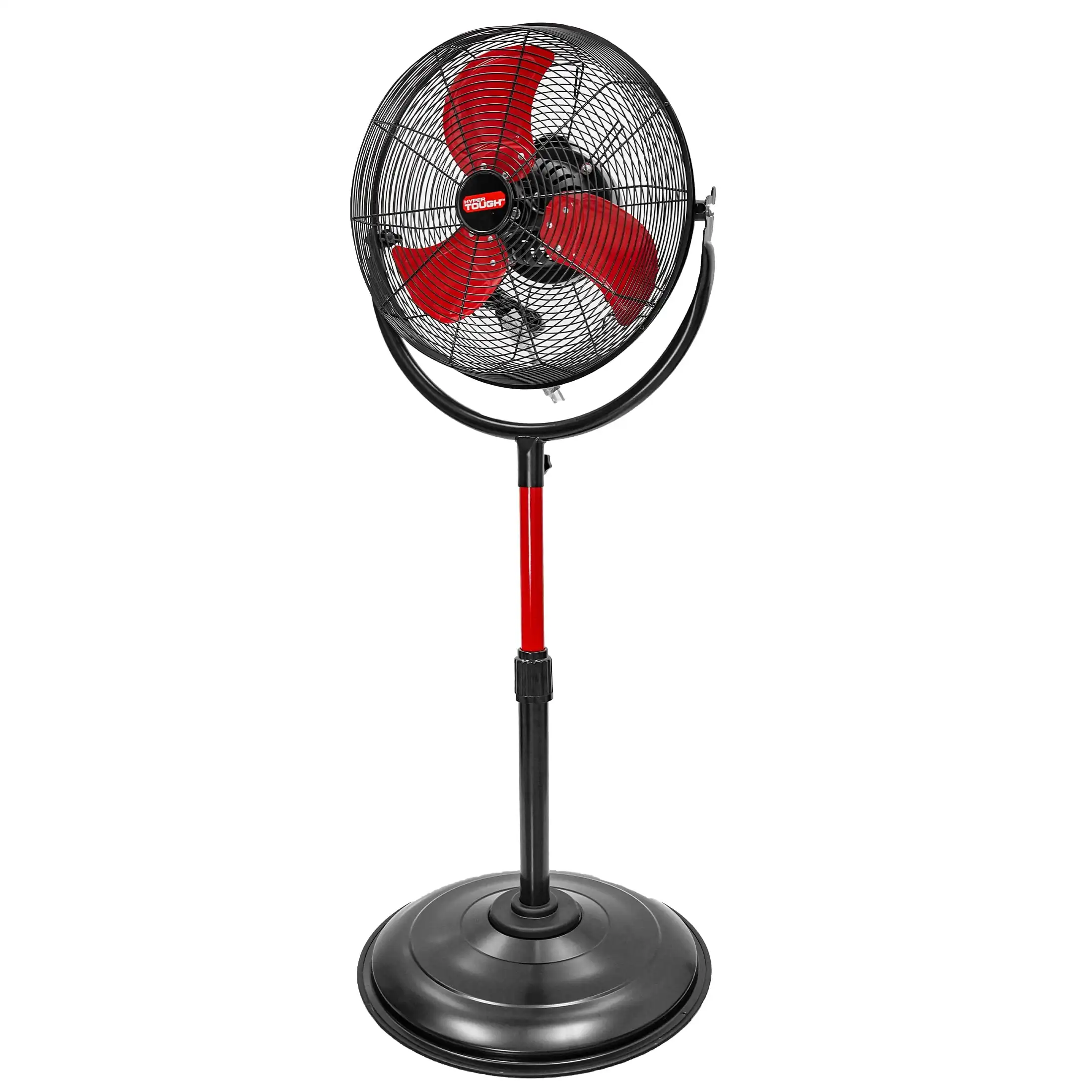 

HT 16 Inch High Velocity Internal Oscillation Stand Fan Red & Black bladeless neck fan venty fan portable desk fan