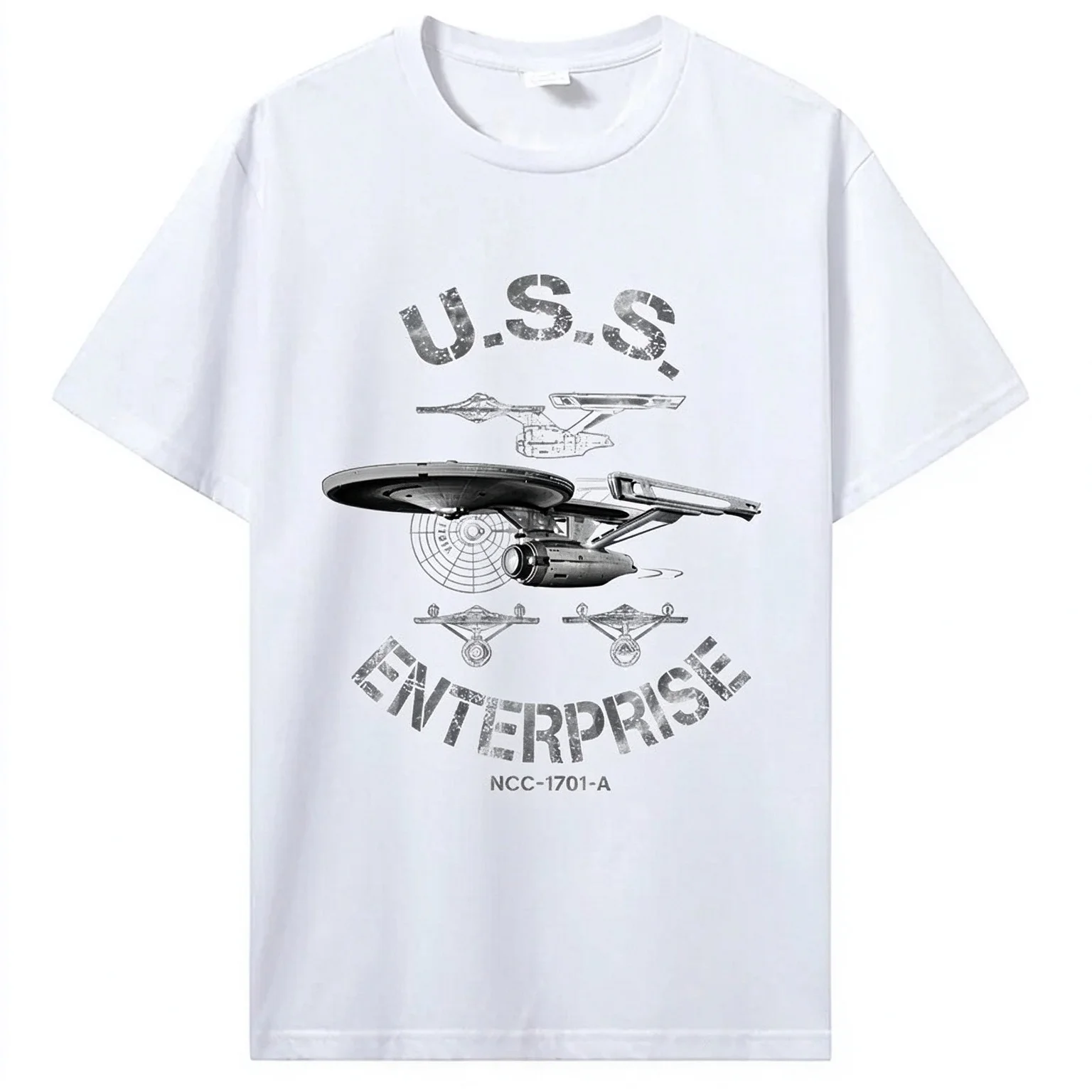 Size S-XXXXL T-Shirt Men Uss Enterprise Voyager Spock Raumschiff Sci Fi Retro Planet Tees Tshirt Harajuku
