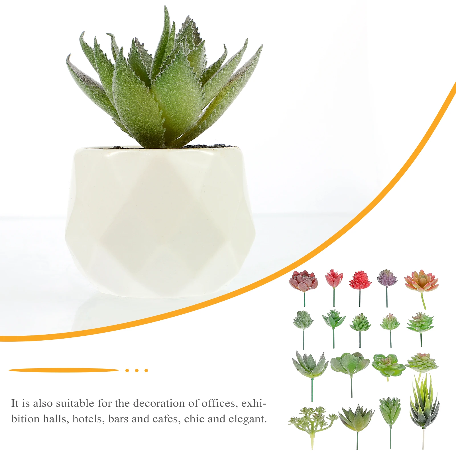 

18 Pcs Plants PVC Small Green Succulents Faux Picks Decor Wreath Simulation Succulent Picks Bouquet TerrariumFake Plant Decor