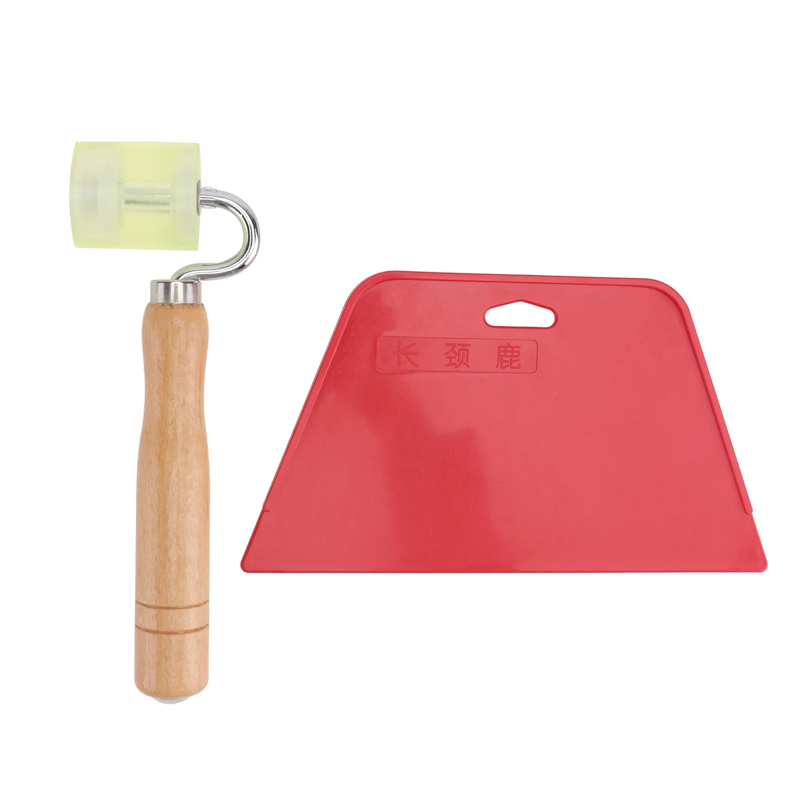 

2 Pcs Tool Durable Seam Flat Roller Wooden Wheel for DIY Seam Flat Roller Manual Scraper Apply H Tools Wall Stickers