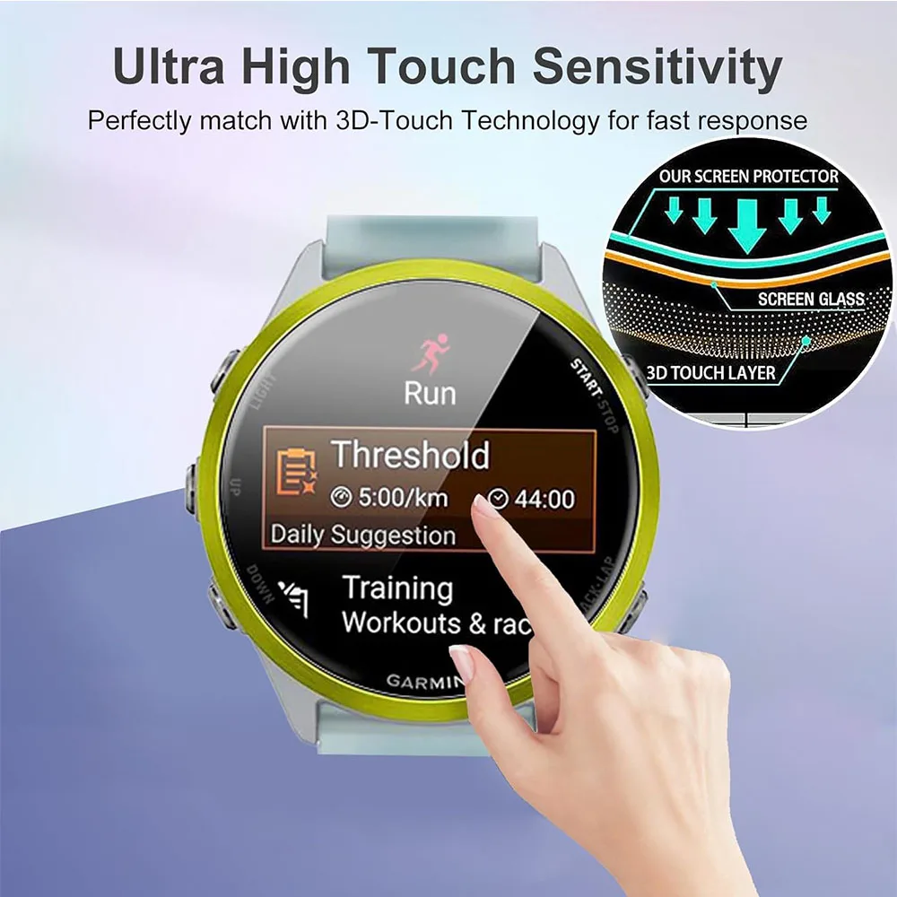Garmin Forerunner 570 42mm/47mm 970 보호 시계 필름 커버 커버리지 액세서리 용 3PCS Clear HD 필름 화면 보호기