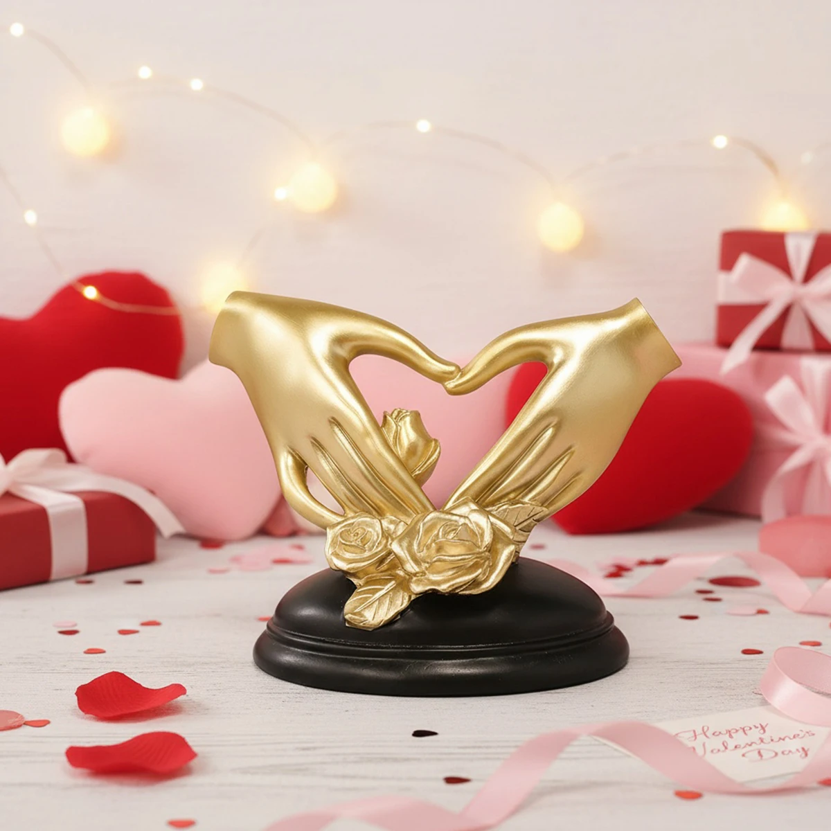 1PC, Valentine's Day, Creative Heart-Shaped Gesture Resin Craft Decorative Items, Valentine's Day Room Decoration