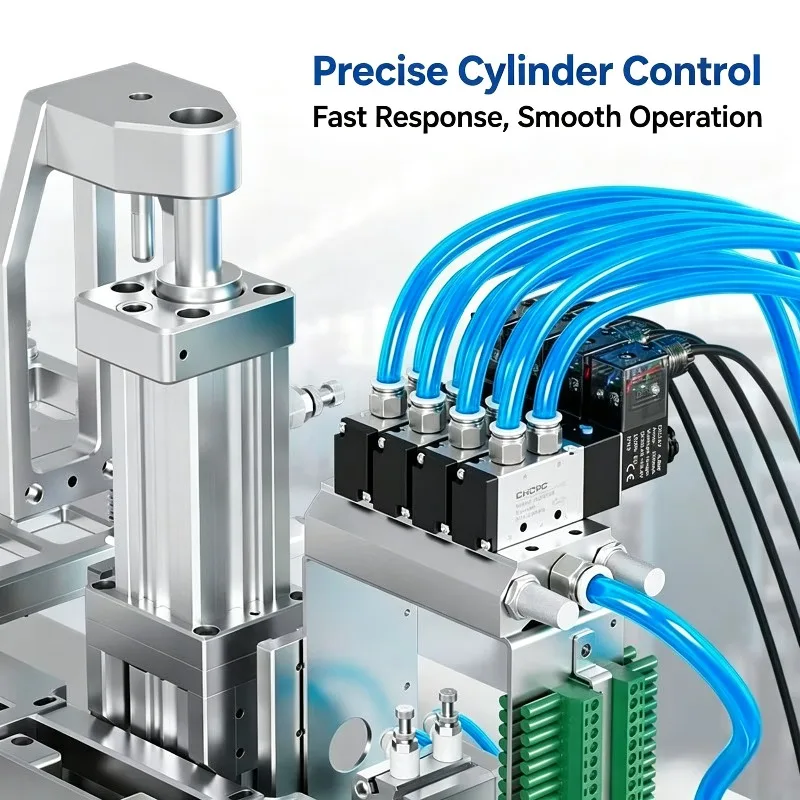 DC24V Pneumatic Solenoid Valve 4V210-08 4V310 4V410 Two Position Five Way Air Control Valve for Automation Equipment
