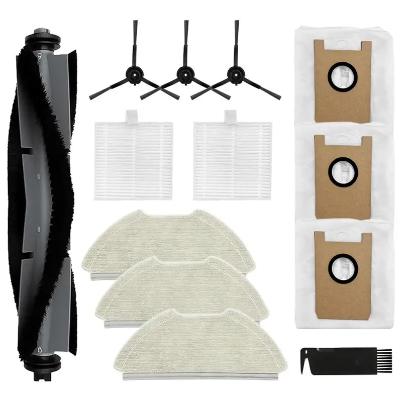 

A69X-For Airrobo T20+ Robot Vacuum Cleaner Main Side Brush Hepa Filter Mop Cloth Dust Bags Replacement Accessories Kit