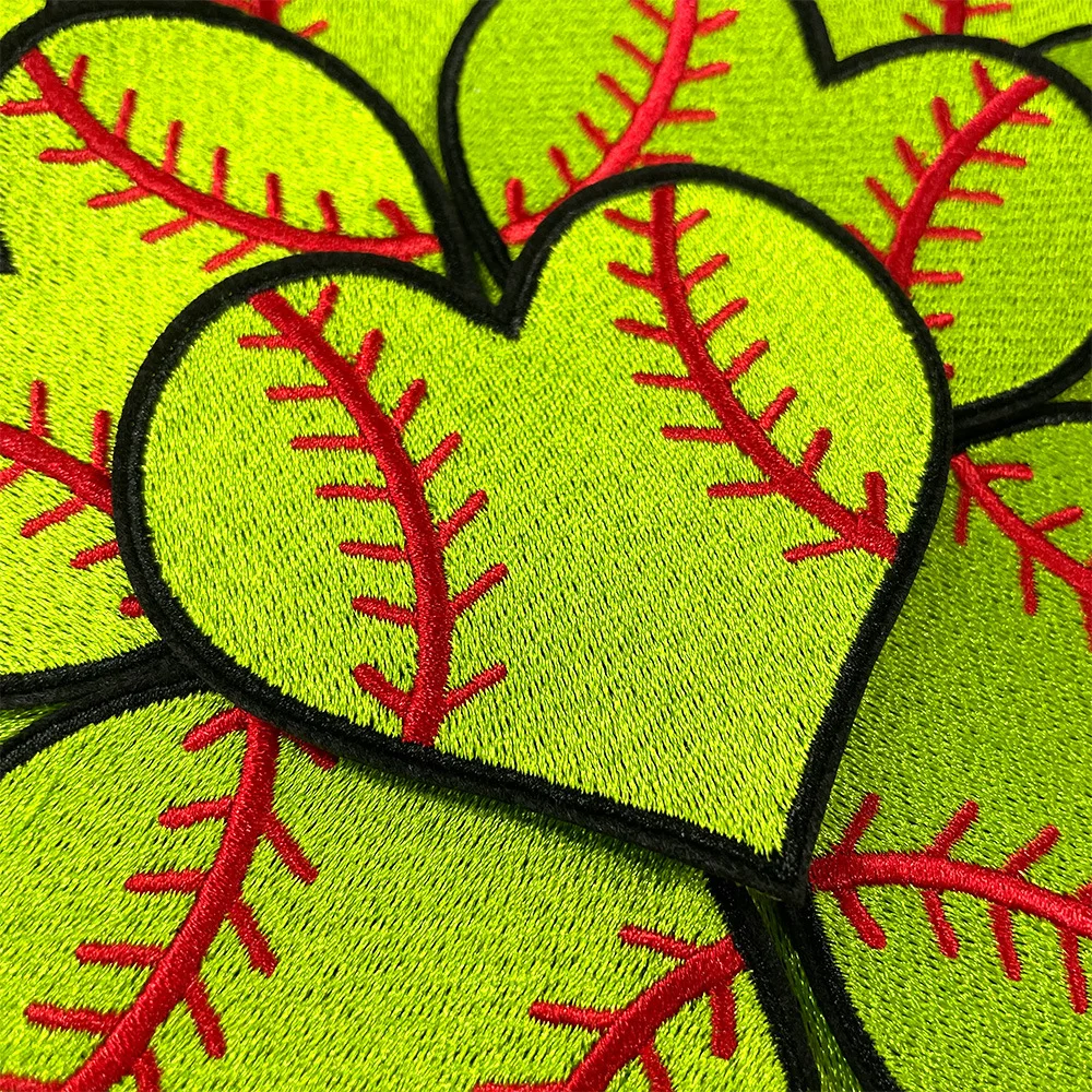 5PCS Hot Love Baseball Set Sports Outdoor Gift Clothing DIY Embroidered Cloth Sticker Back Adhesive Cloth Sticker