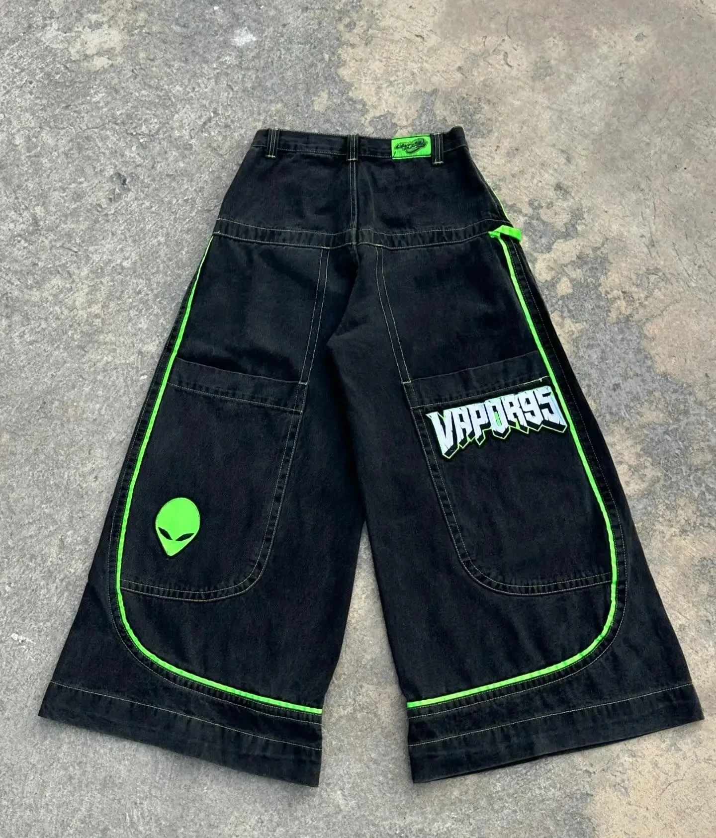 

Новые летние персонализированные повседневные джинсы Y2K в готическом американском стиле с вышивкой в стиле ретро, мужские черные свободные прямые модные джинсы