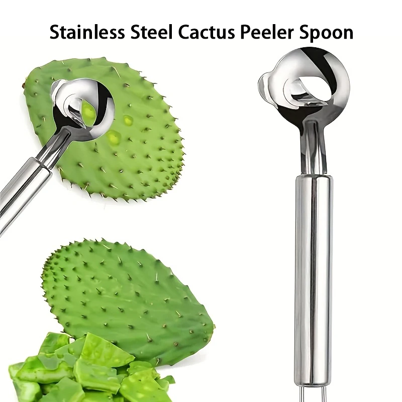 Noodle Cutter for Household Kitchen Manual Cooking Tool Accessory 1/2/3 PCS Cactus Peeler Spoon Stainless Steel Multi-Functional