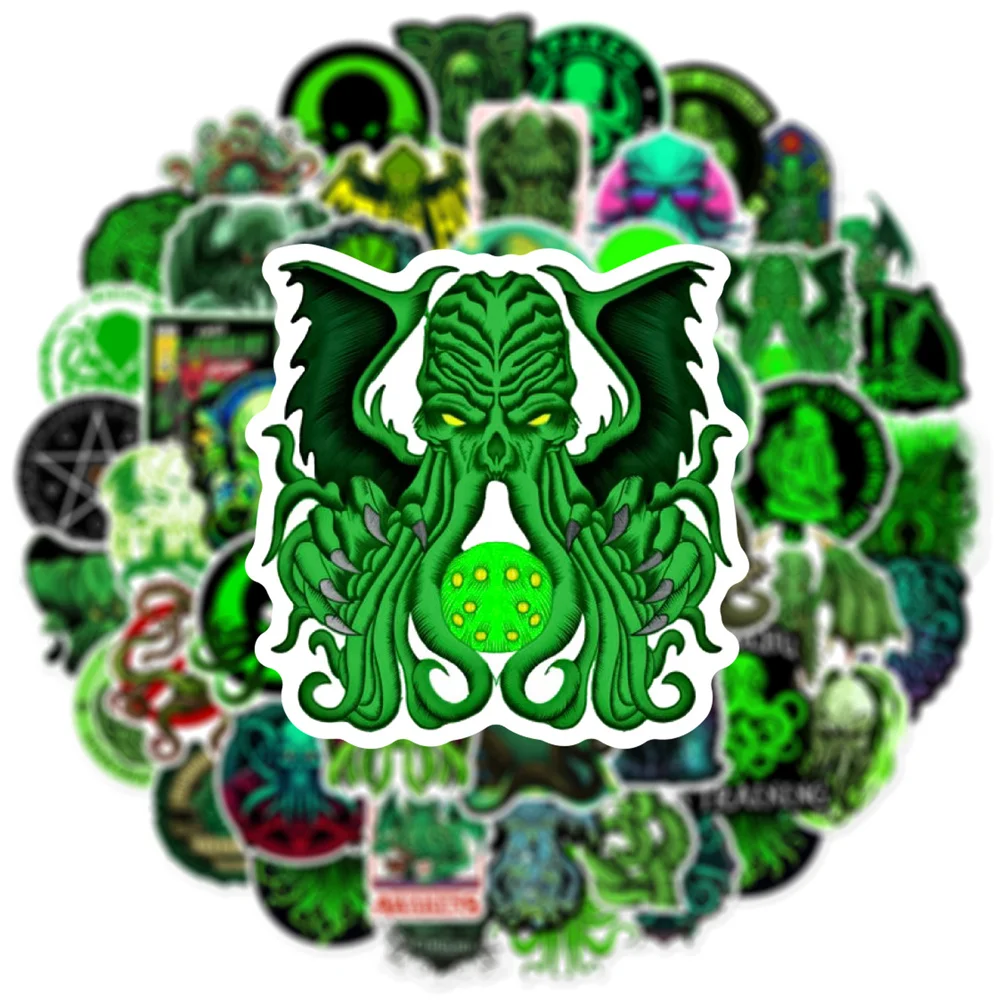 50pcs Retro Cthulhu Graffiti Stickers For Phone Ipad Scrapbooking Supplies Suitcase Laptop DIY Vintage Sticker Pack