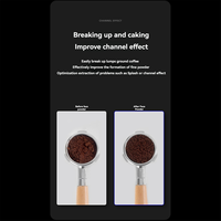 WDT Tool Espresso 6 Needles Espresso Distribution Tool with Stand Adjustable Coffee Cloth Powder Needle for Cafe