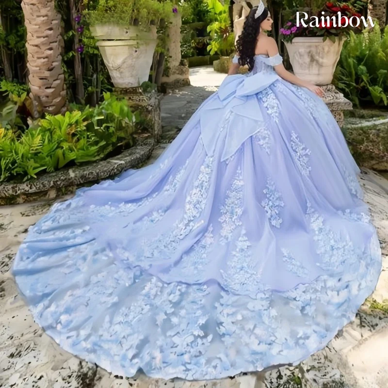 

Off The Shoulder Quinceneara Dress Ruffled Organza With Embroidered Lace Prom Party Gown Sleeveless Customized Vestido De Noche