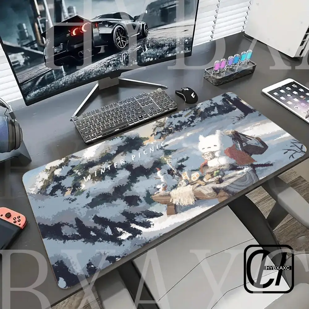 

HYBXAXC Cute Kitten Mouse Pad Cute HD Desk Pad Extended Gaming Keyboard Mats Large 90x40cm XXL Gamer Mousepad