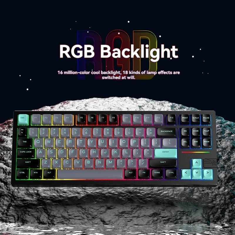 VTER Galaxy80 Mechanical Keyboard Aluminum Kit Wireless Tri-mode Gasket Hot-Swap RGB Custom 80% Office Gaming Keyboard PC Laptop