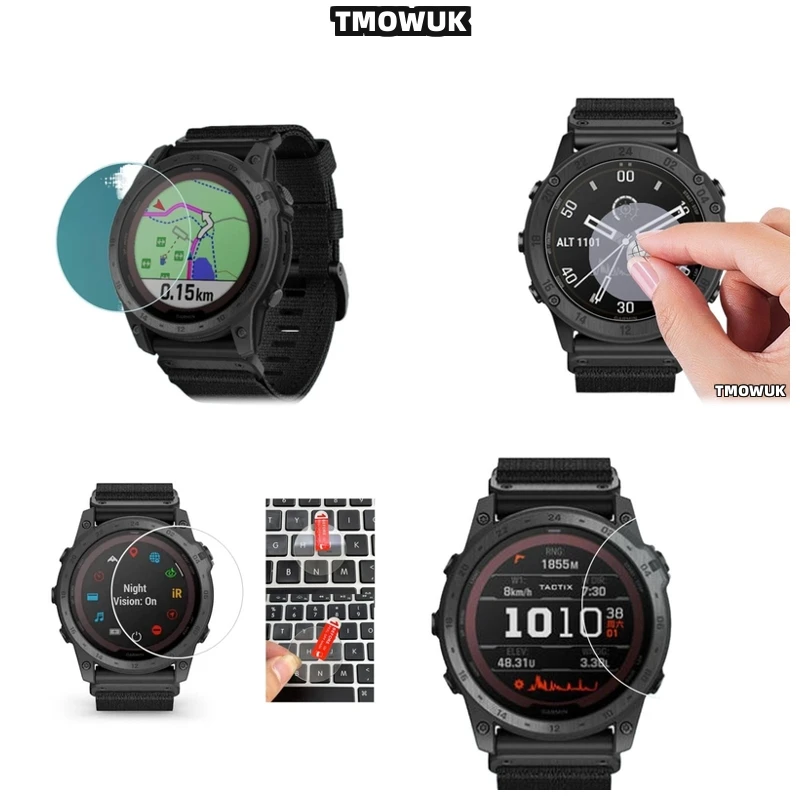 

​​For Garmin Tactix 7 Pro Tactix7 AMOLED Tactix 8 51mm Tactix8 47mm: Easy Apply Tempered Screen Guard HD​​
