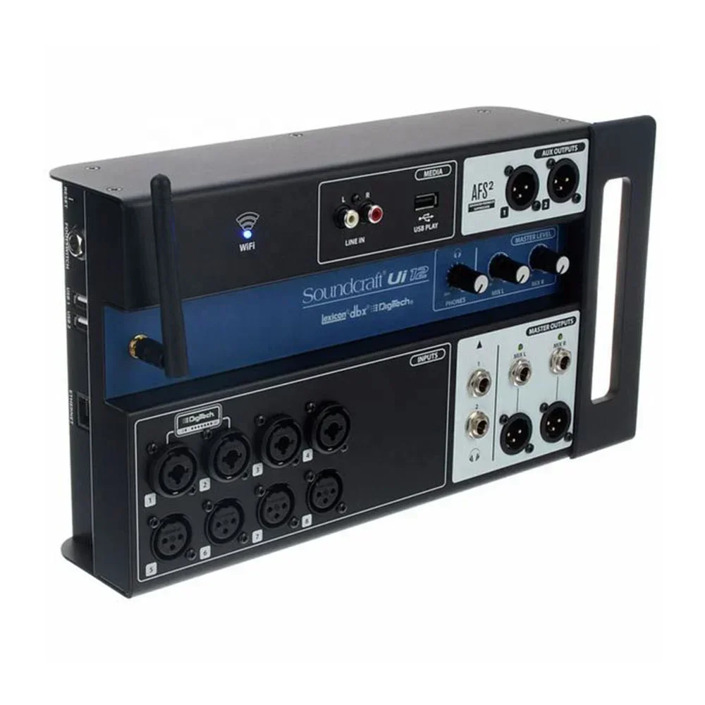 Soundcraft Ui12 Rack Digital Mixer Audio Sound Equipment 12-Channel Digital Console With Integrated Stagebox And DSP