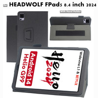 for HEADWOLF FPad5 FPad 5 8.4 inch 2024 Cover Flip Foldable Leather Stand Full Body Protective Case With Hand Holder