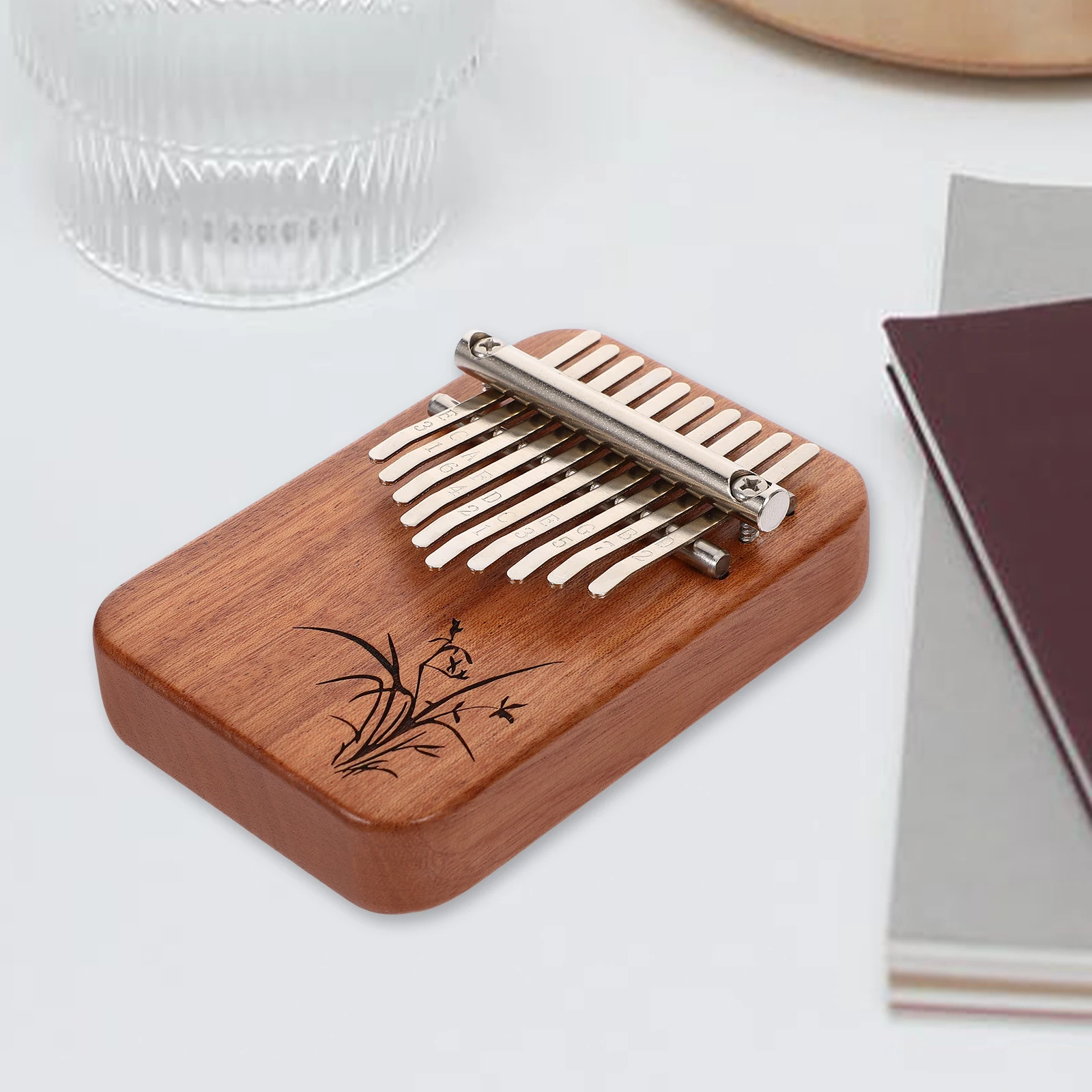 

Thumb Piano 10 Keys Miniature Kalimba Decor for Wood Instrument Child Small Music Practice Gift Beginner