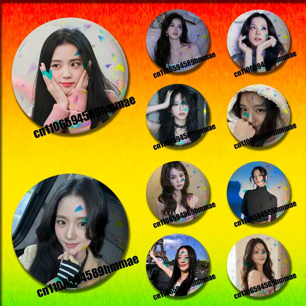 

For J-Jisoo Emblem Round Pins Insignia Badge Cover Ornament 32mm Brooch Button Cosplay