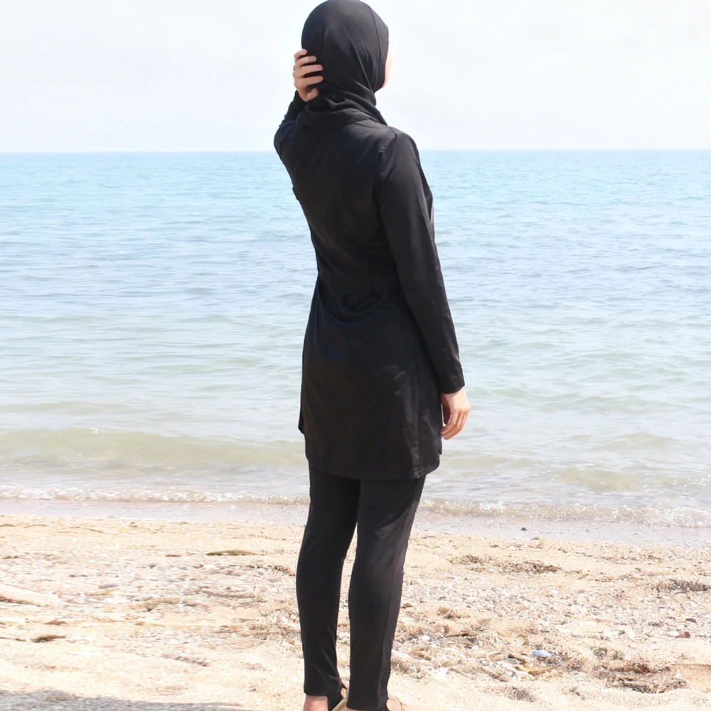 

3PCS Modest Burkini Femme Musulmane Maillot De Bain Borkini Conservative Muslim Swimwear Islam Swimsuit Bathing Suit Beachwear