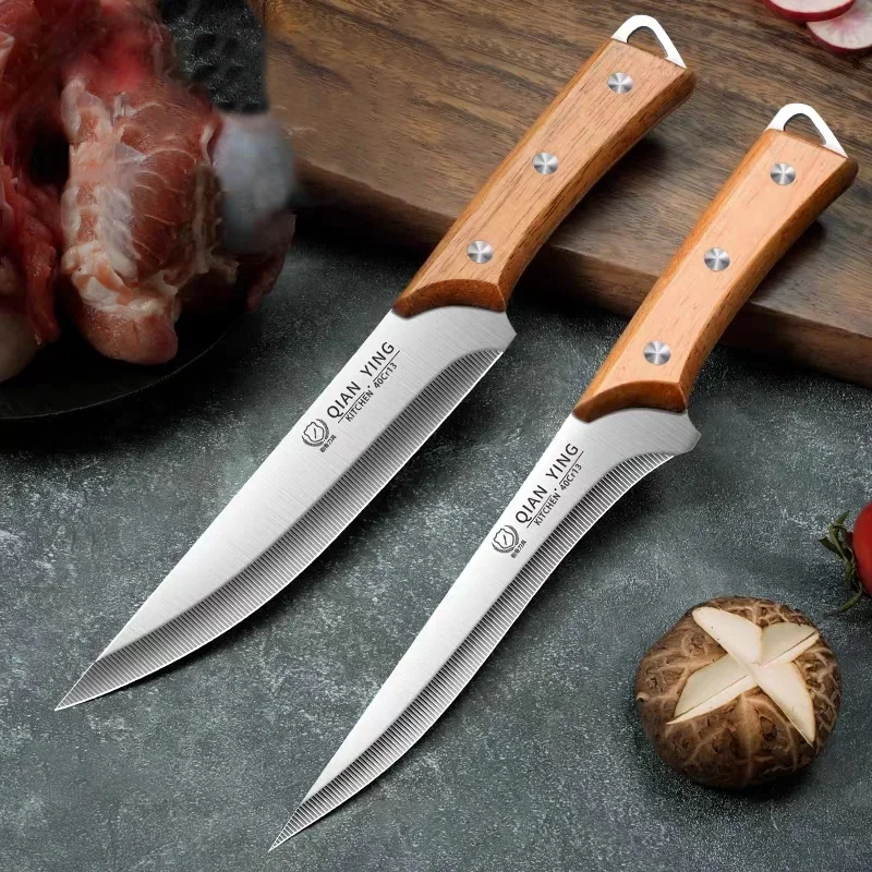 Stainless Steel Boning Knife, Sharp Butcher Knife for Pork, Beef and Lamb, Professional Kitchen Meat Cutting Tool