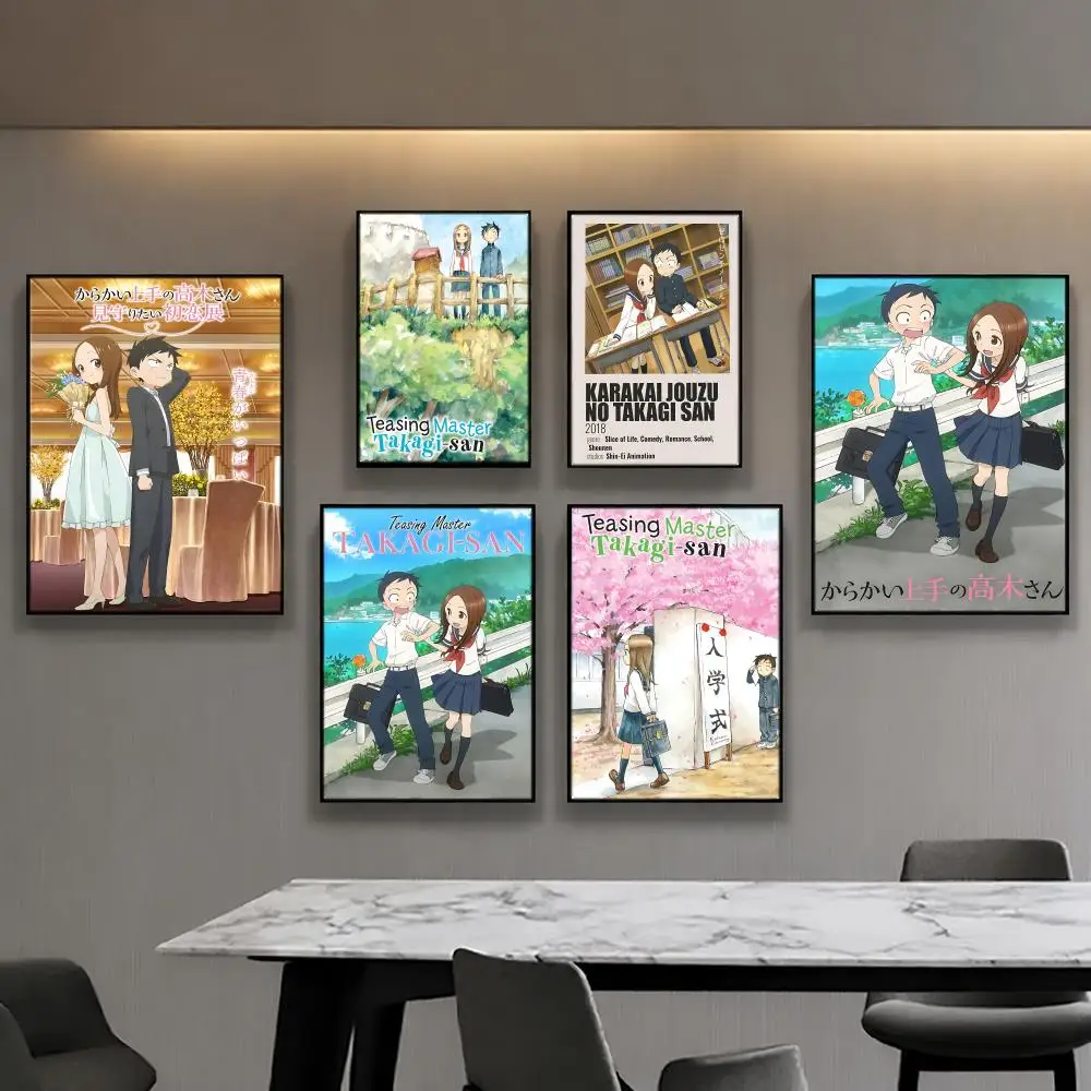 Cartoon TTeasing Master Takagi-san S3ed Poster Posters Anime Room Decor Decoration Movie Backpack Wall Interior Music Wall Art