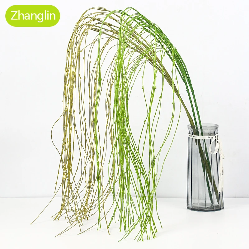 

51.18 Inch 1 Piece Artificial Plant Weeping Willow Rattan for Home Room Bathroom Party Decoration Fake Flowers DIY Vine Garland