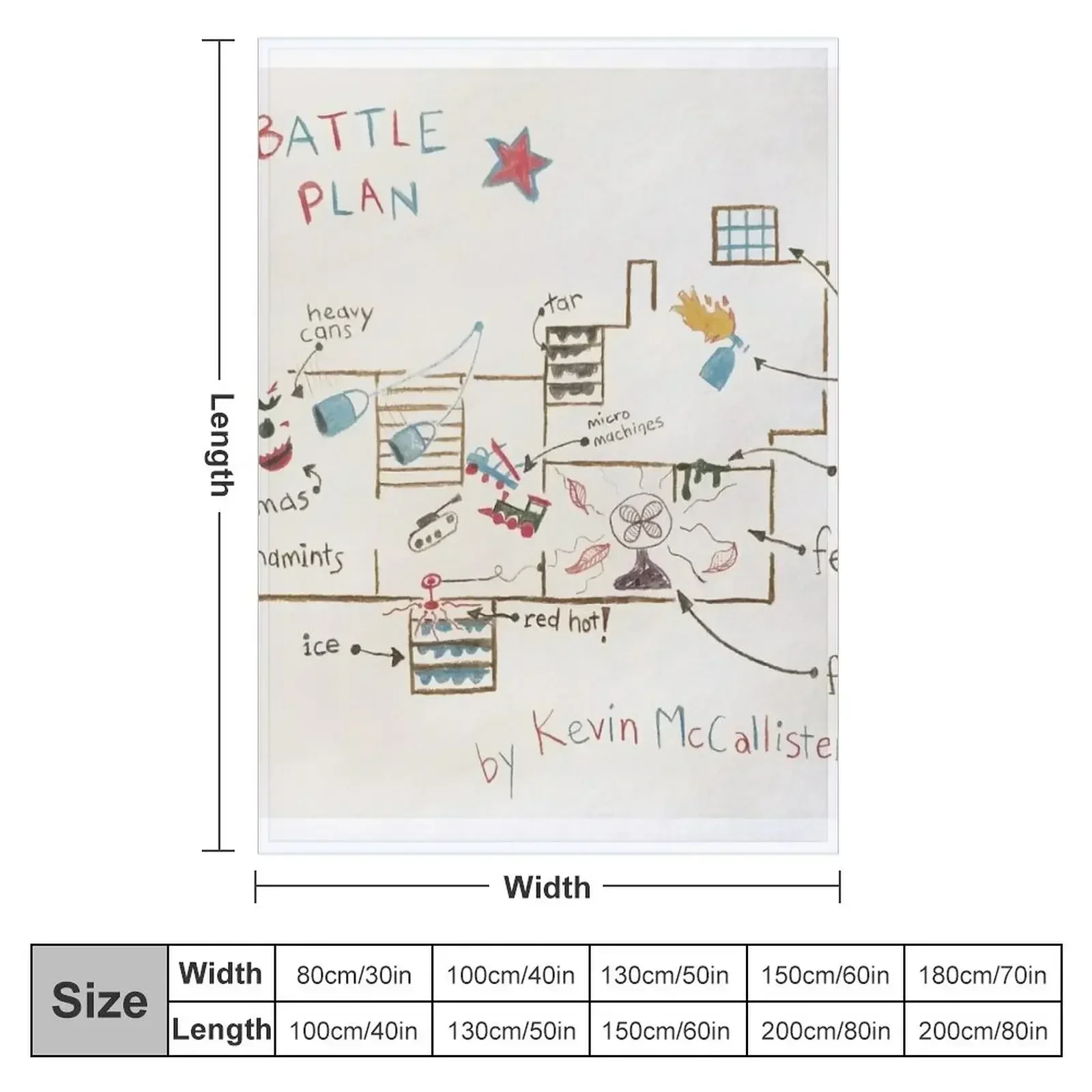 Kevin's Battle Plan Throw Blanket Summer Camping Thins Beautifuls Blankets