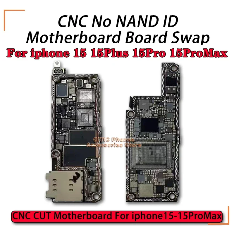 Scheda madre tagliata CNC per IPhone 15 Pro Max scheda logica lucidatura CPU AP scheda RF iPhone 15 Plus commutazione CPU taglio banda base