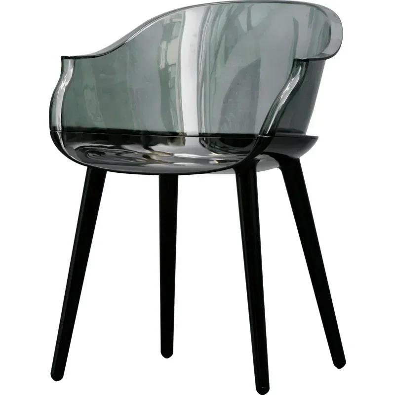 Symbian chair Nordic transparent ghost chair creative backrest armchair ins Internet celebrity milk tea cafe negotiation chair