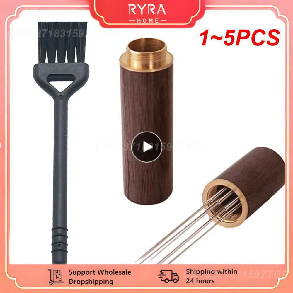 1~5PCS Caking Disperser Dense Bristles Completely New Material Coffee Machine Cleaning Brush Solid Wood Stirring