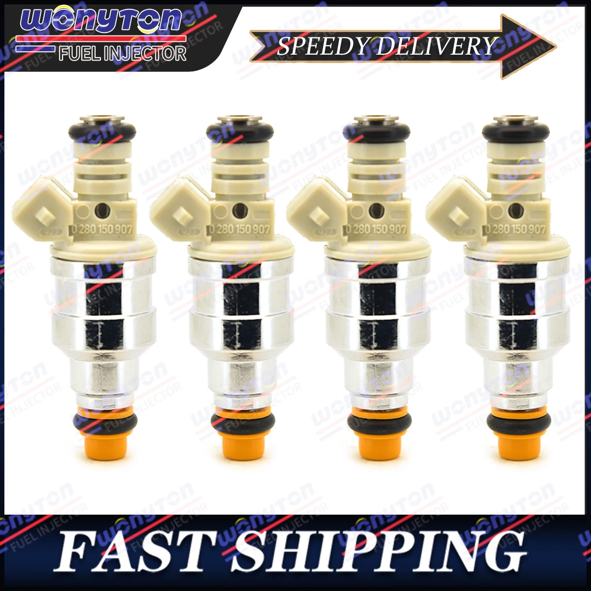 4Pcs Fuel Injectors for Ford 4.9L 1 3.8L 2.9L 3.0 4HOLE NOZZLE 0280150907