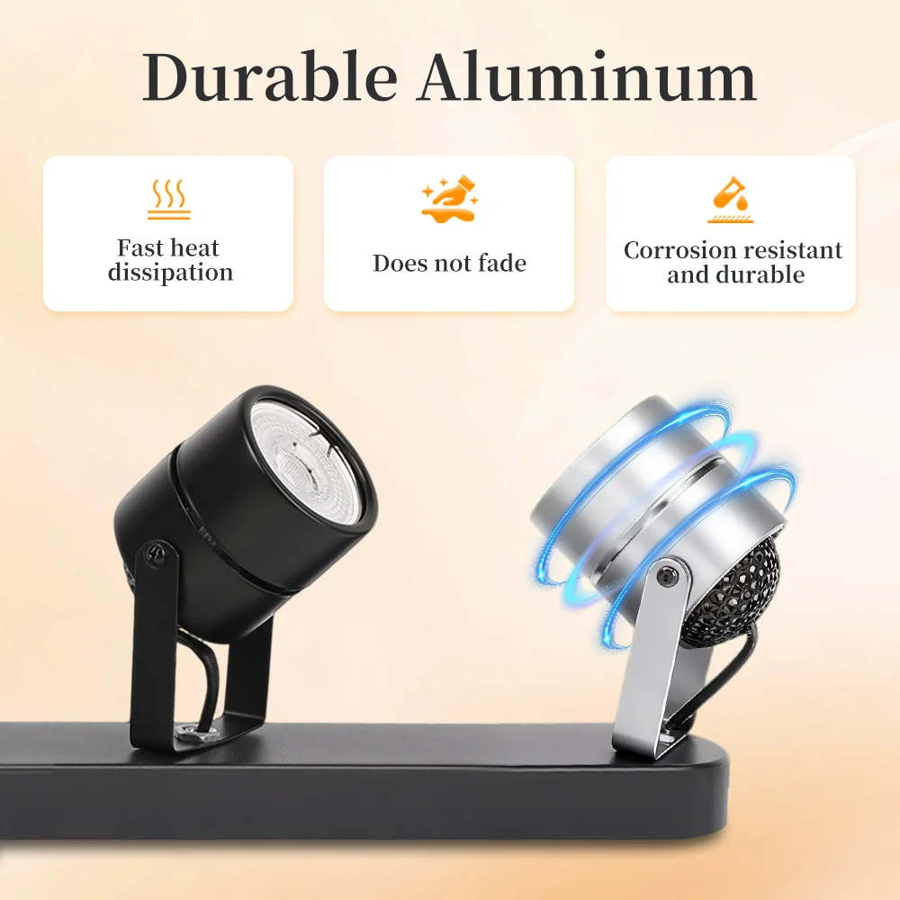 LED Ceiling Spotlights 85-265V Track Spot Lamps Led Rail Spots Lamp Room Ceiling Chandelier For Kitchen Living Room Store Decor