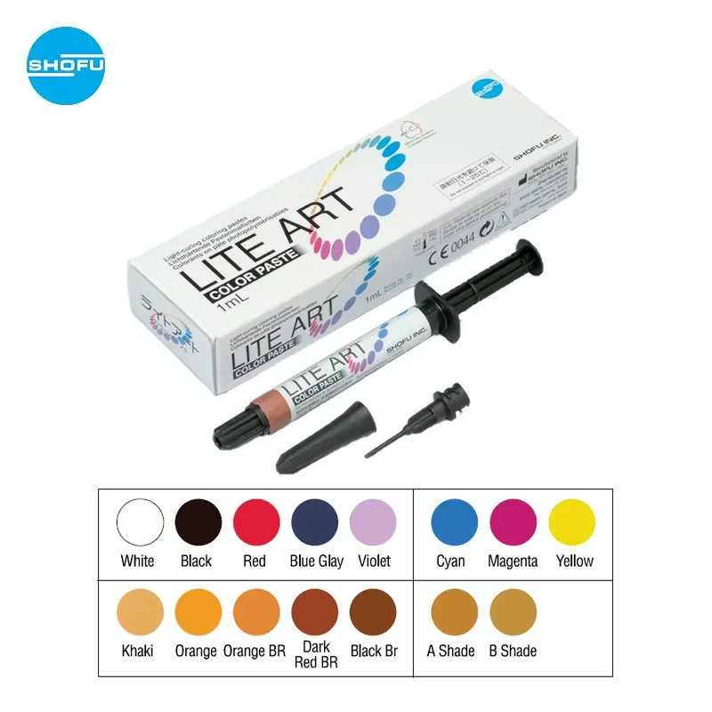 SHOFU Vintage Lite Art Color Paste Light-curing Coloring Pastes Power for Polymer Porcelain Dyeing Resin