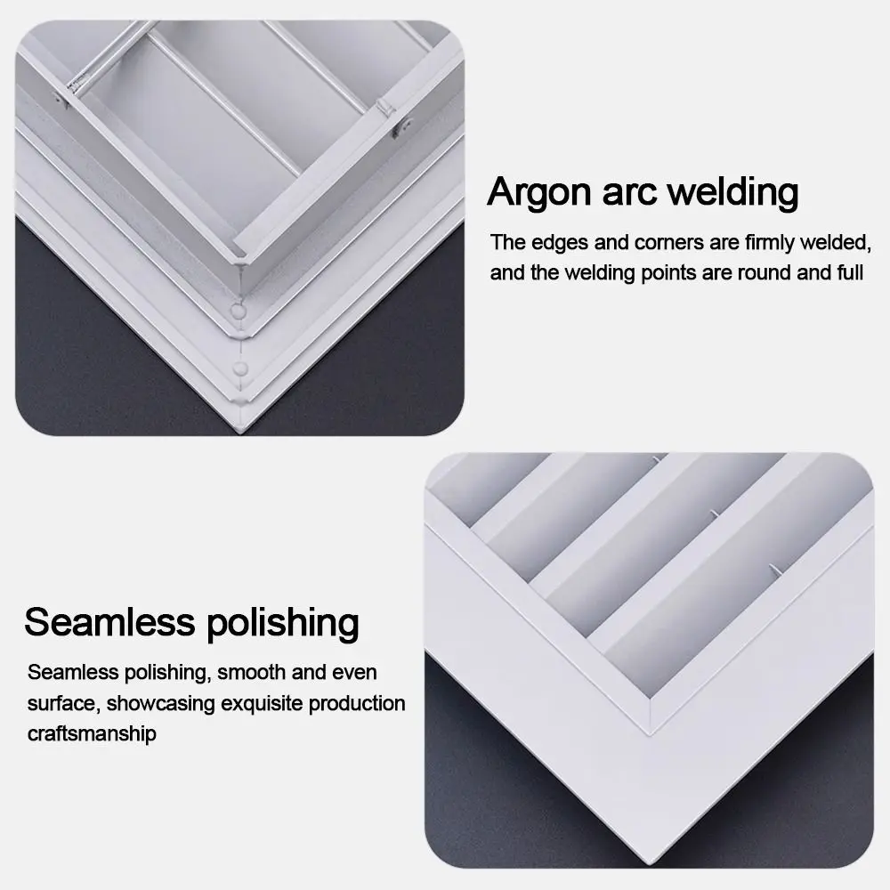 New Aluminum Alloy Air Vent Grille White Square Gable Vent Ventilation Grille Ceiling
