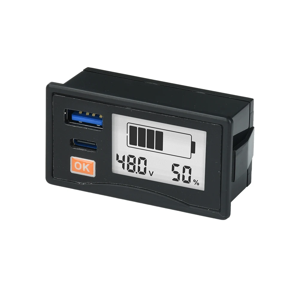 DC 12-24V Digitaler Voltmeter Batteriestandsanzeige USB+Typ C 30W Ausgangsspannungstester Leistungsmesser Auto-Kapazitätsmonitor – Detail 13