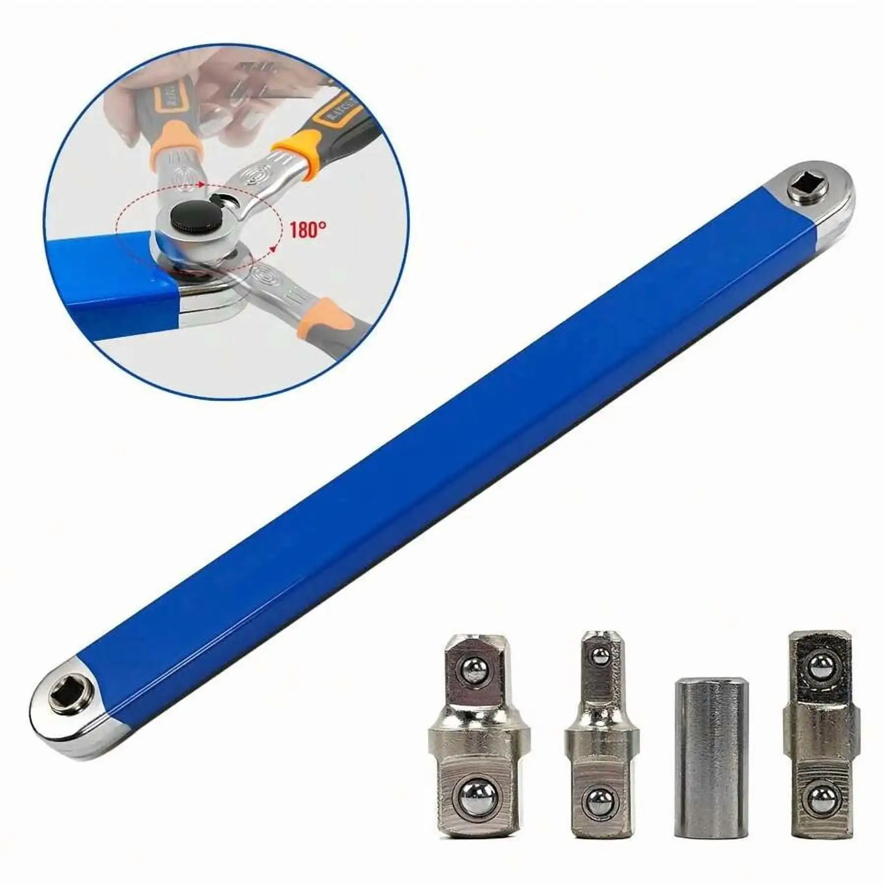 Upgraded Impact Ready Offset Extension Wrench,Tight Reach Extension Wrench Set With Versatile 1/2