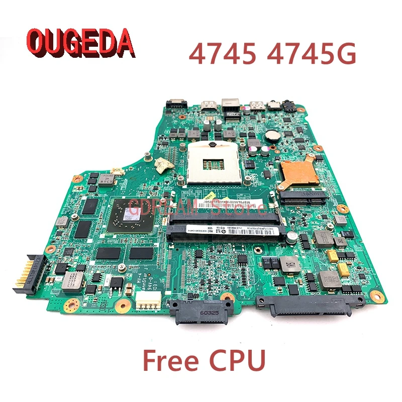 

OUGEDA MBPSL06001 MB.PSL06.001 DA0ZQ1MB8F0 For Acer asipre 4745 4745G laptop motherboard HM55 DDR3 HD5650 1GB free CPU full test