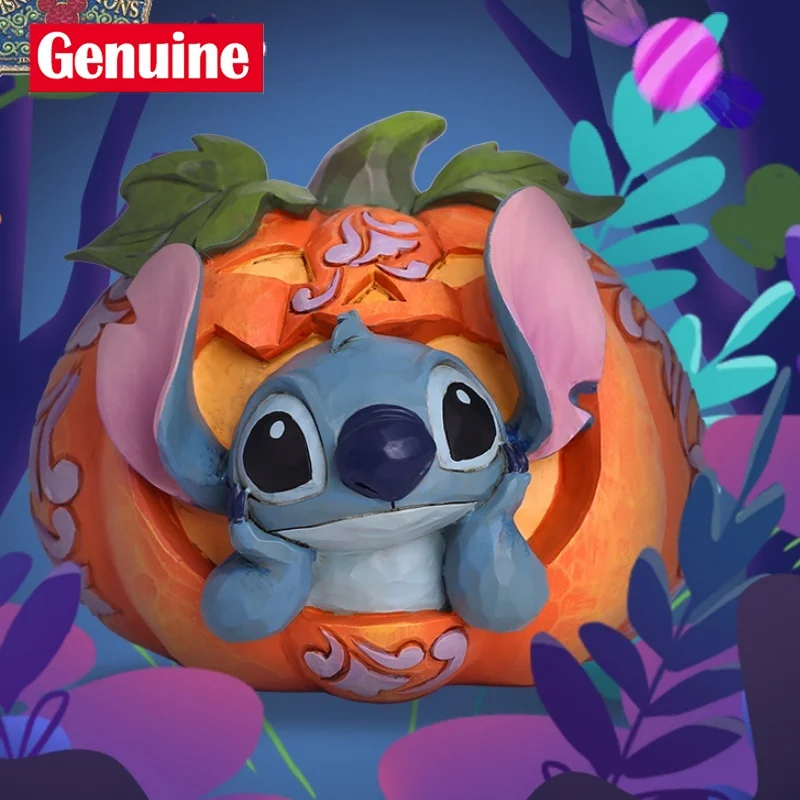

New Genuine Disney Stitch Halloween Set Vampire Pumpkin & Demon Figure Spooky Stitch Collectible Decor Toy Surprise Kids Gift