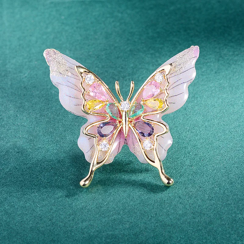 

2024 New Colorful Butterfly Brooch High-grade Temperament Coat Corsage Women Accessories Cartoon Fashion Clothing Pin