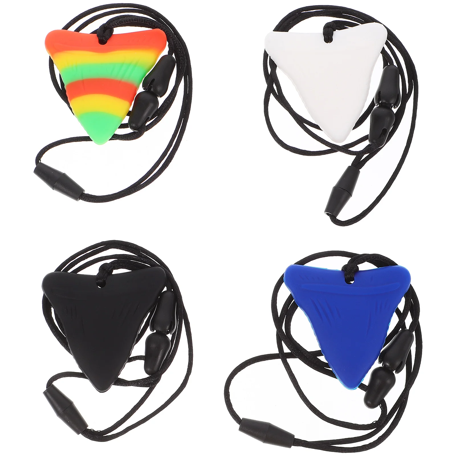 

4 шт., жевательное ожерелье, стильные сенсорные подвески, оральная моторная терапия для детей и взрослых, сенсорные жевательные ожерелья