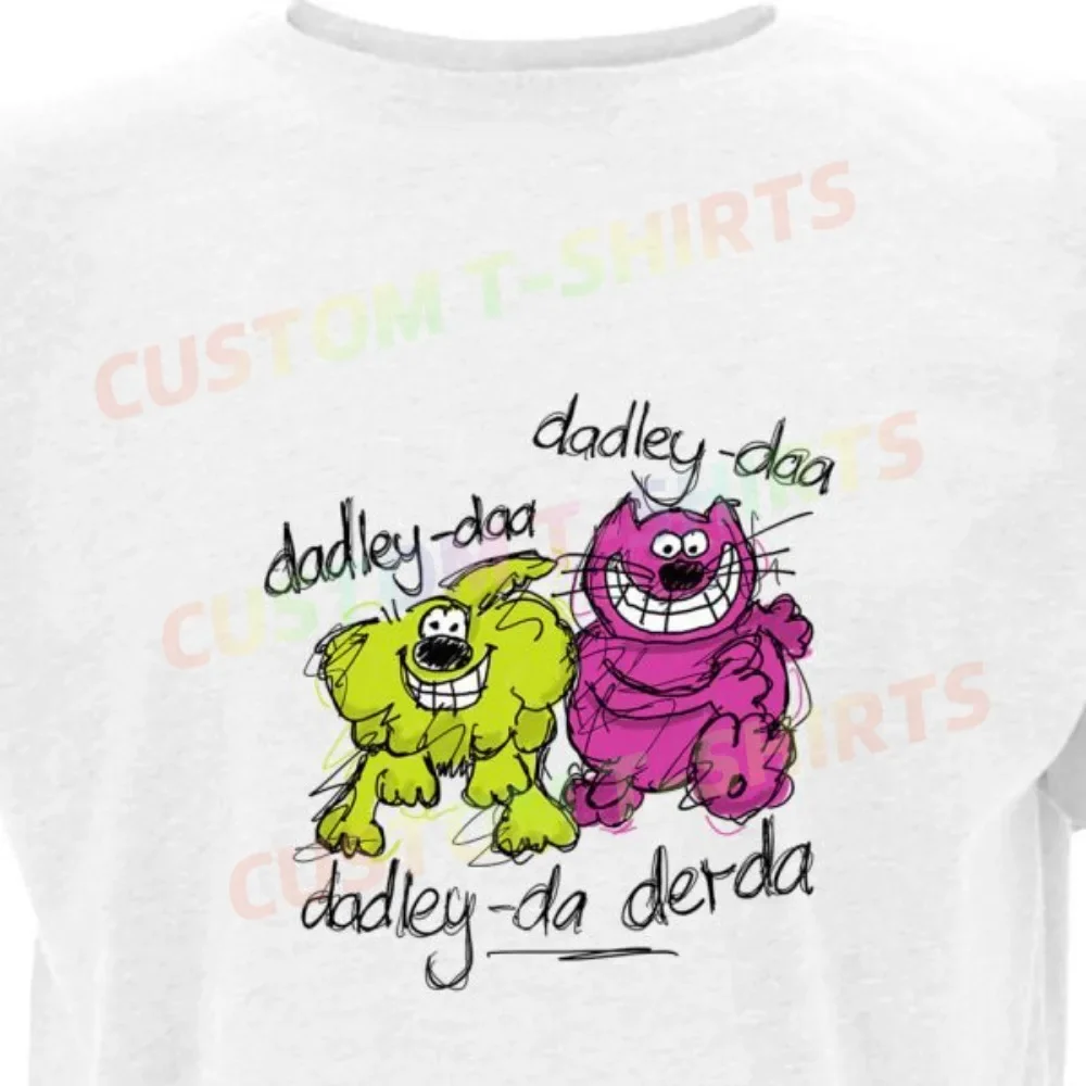 

117 203_Roobarb_and_Custard_–_Colour Fans' comic-style hand-drawn pattern T-shirts for both men and women in summer